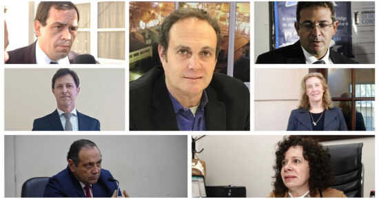 Collage de los siete principales candidatos a integrar la terna para Fiscal General en San Juan