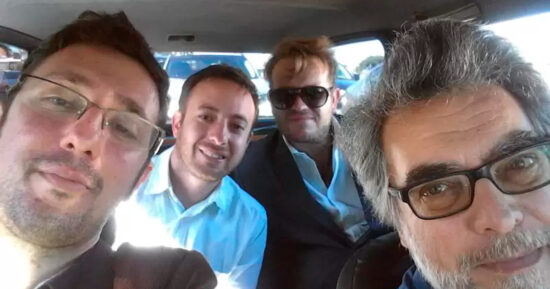 Pablo Laurta junto a Agustín Laje y Nicolás Márquez.