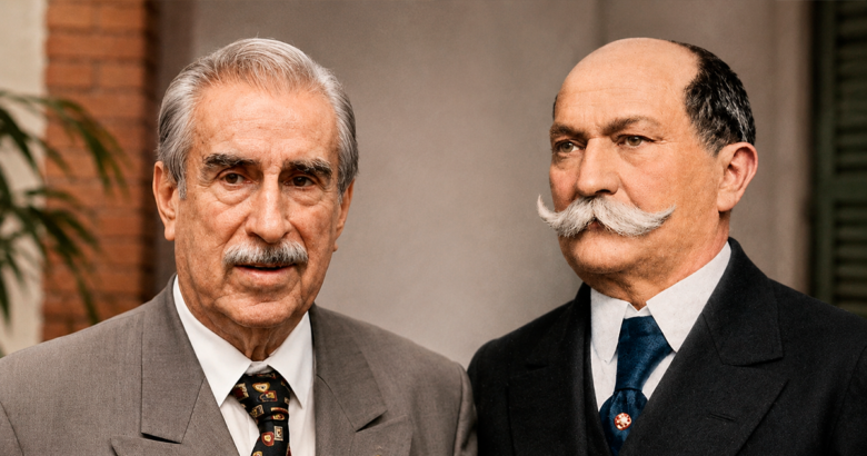 Leopoldo Bravo y Ángel Dolores Rojas. Reconstrucción hecha con Inteligencia Artificial